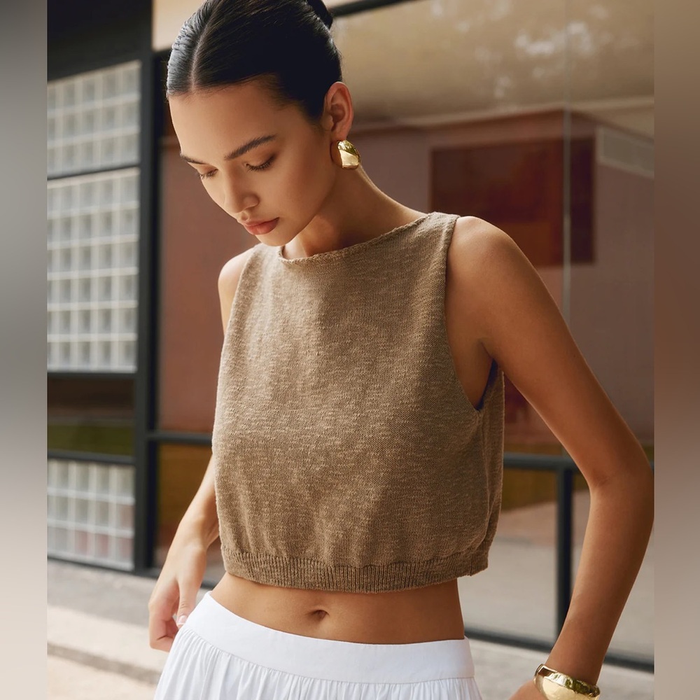 124 Cotton Blends Crop Tank Top